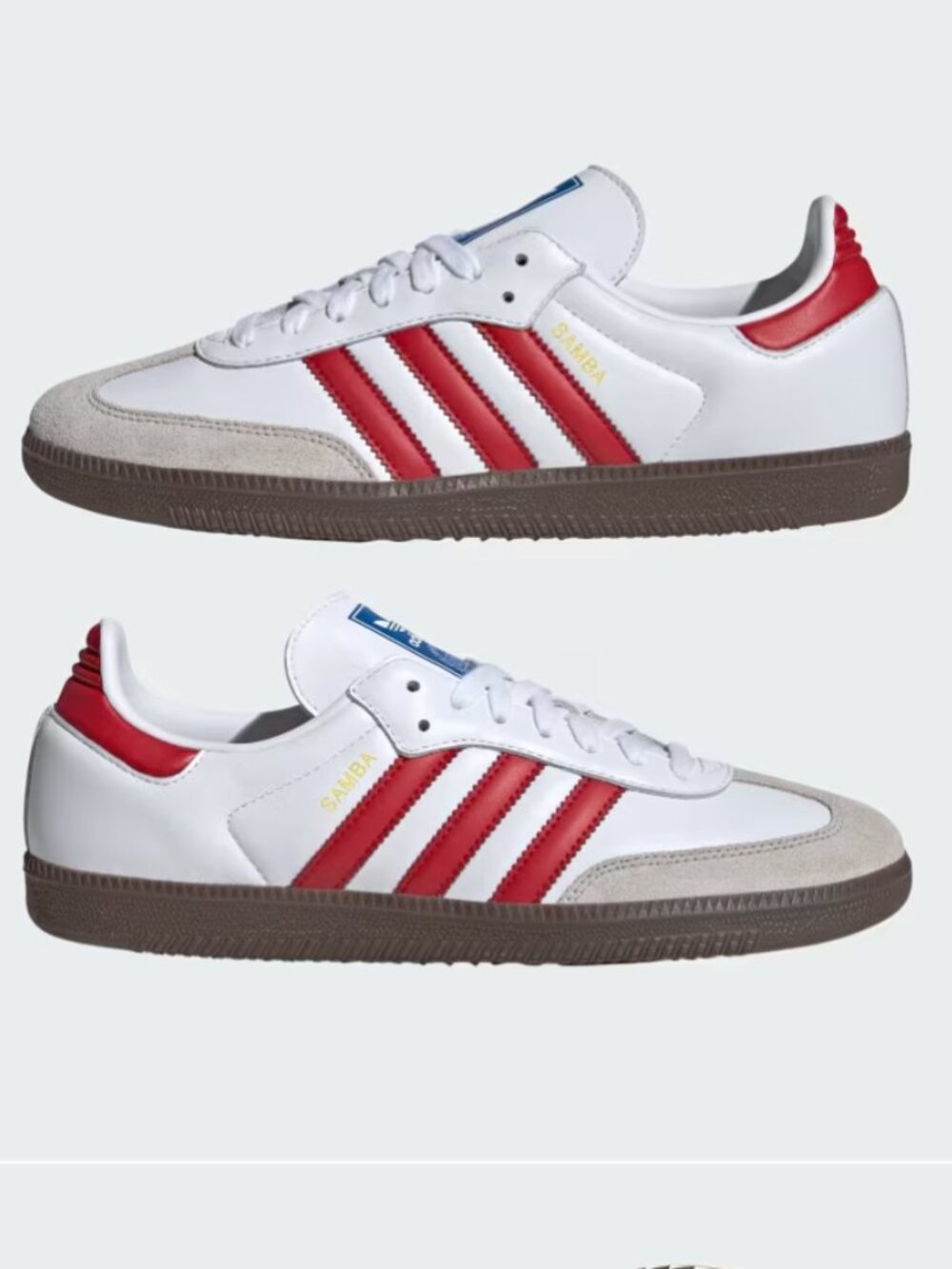 Adidas Samba OG Shoes Cloud White/Better Scarlet/Gum